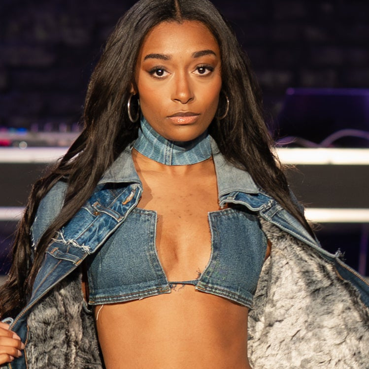 Custom Thick Denim Choker