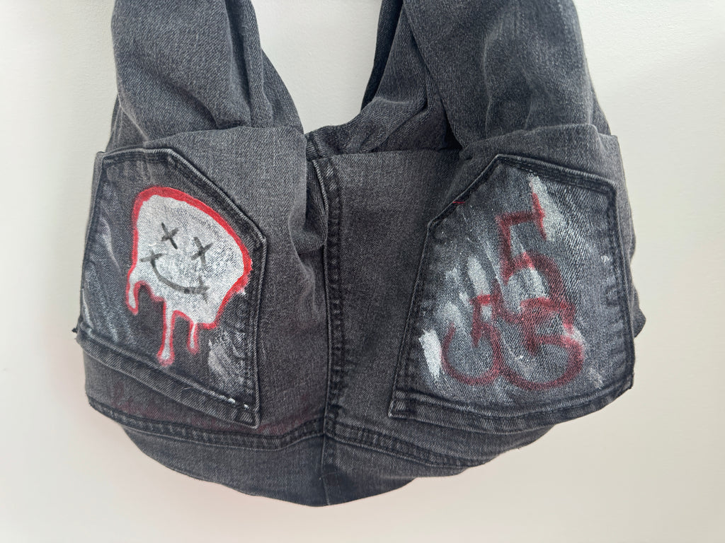 BAYLA Black Denim Graffiti