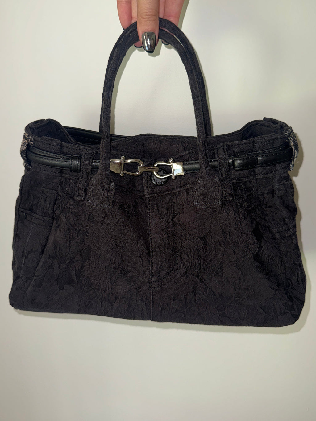 Tigress Black Floral Tote