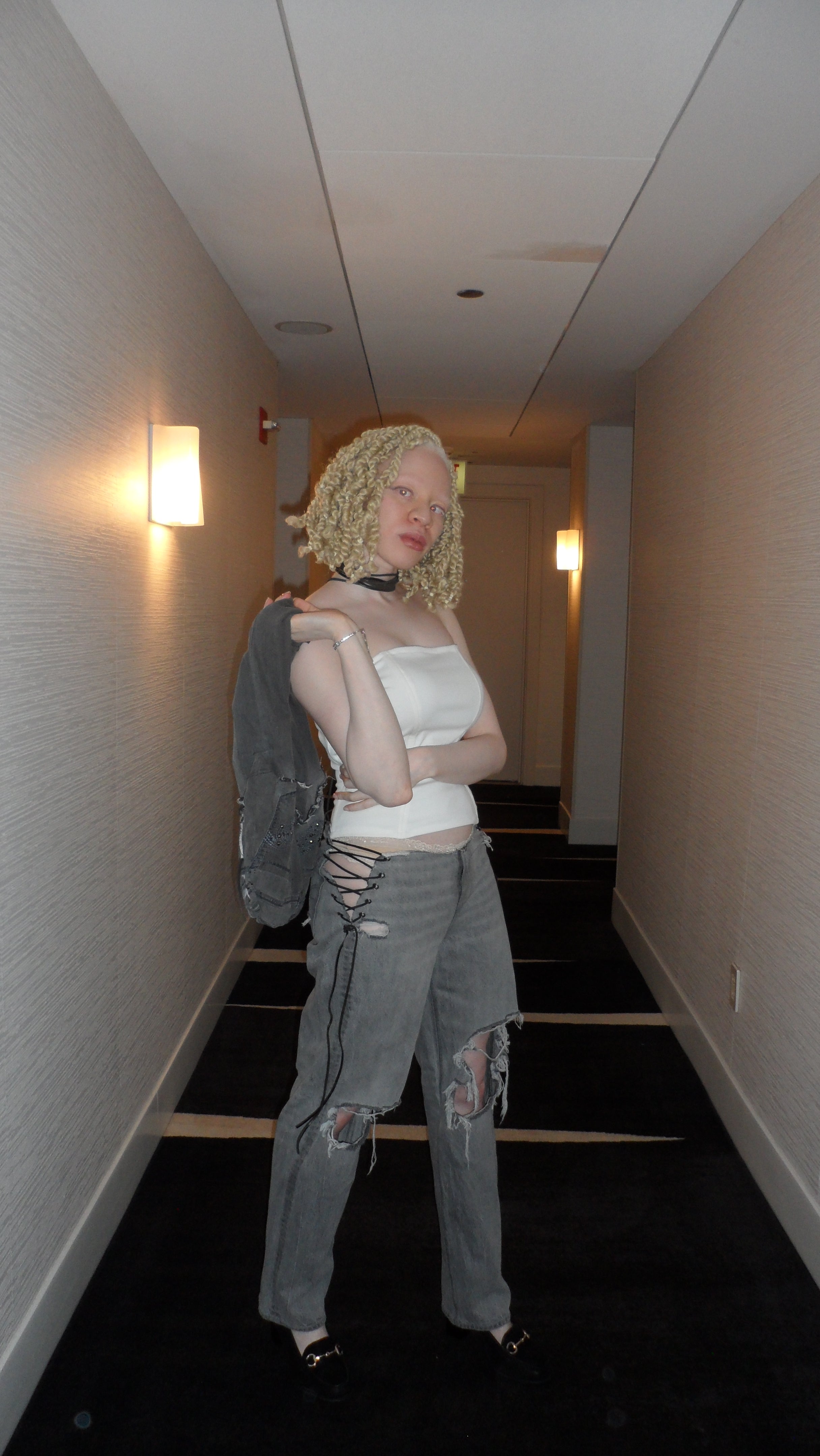 Grey Denim Lowrise Jeans